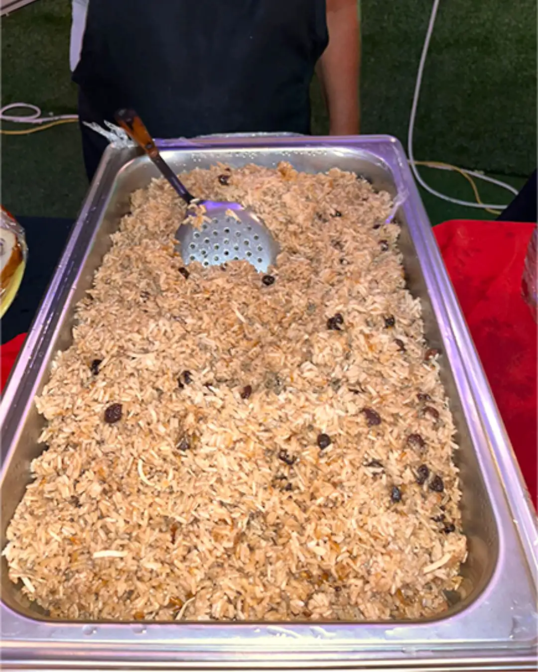 Rice dish in a serving tray